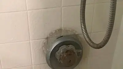 A shower handle.